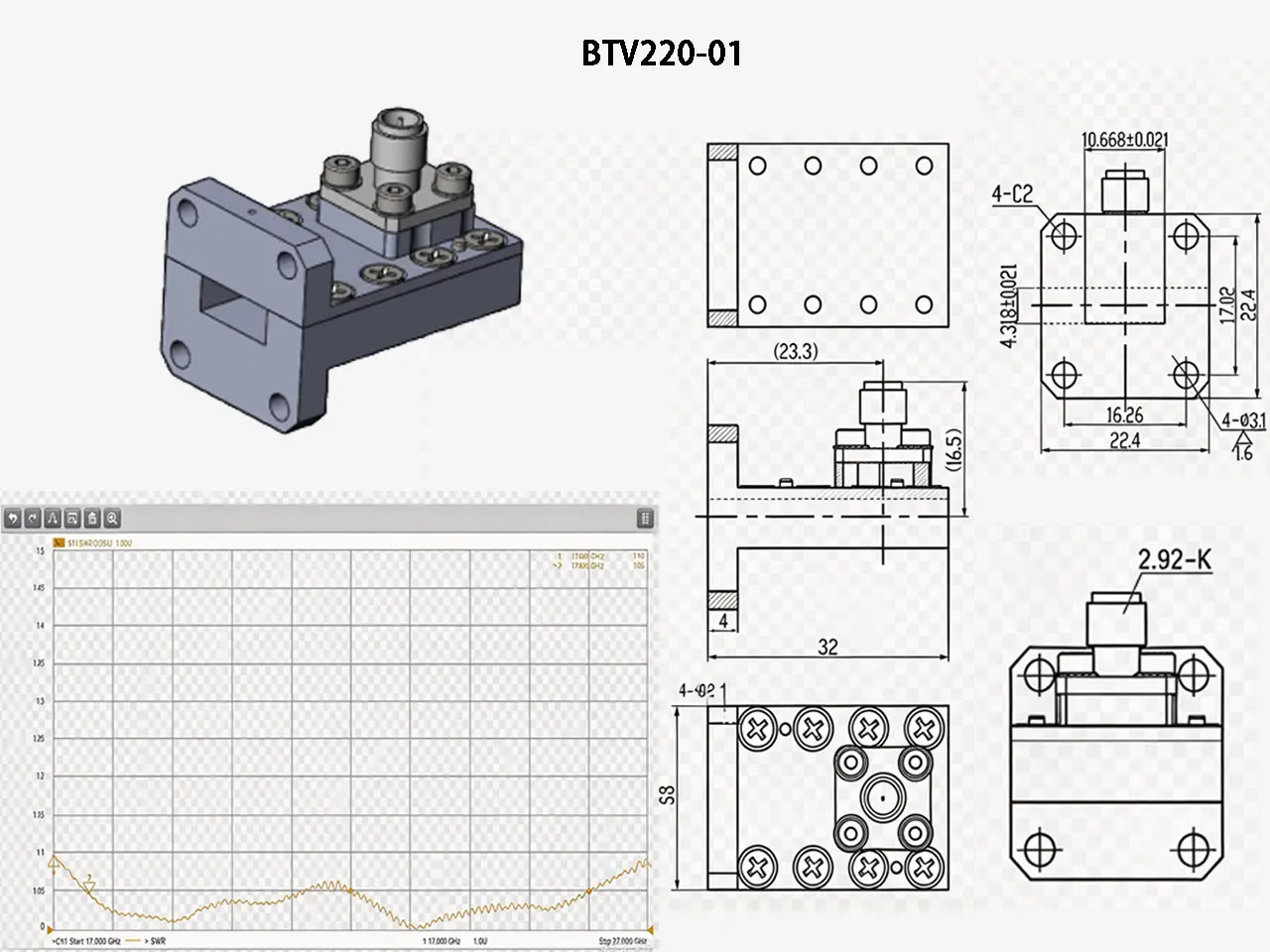 Right-Angle Waveguide-to-Coaxial Adapter