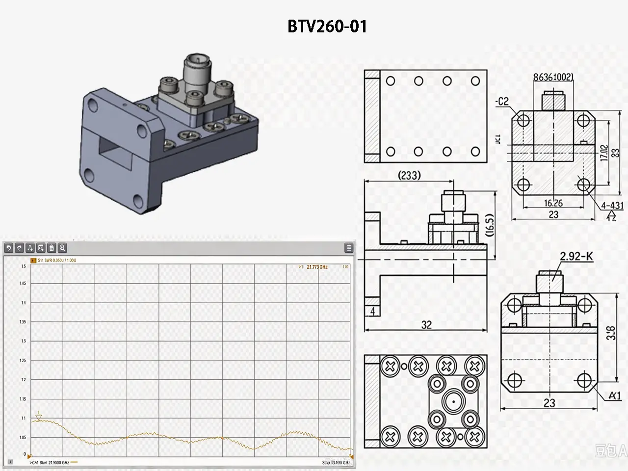 Right-Angle Waveguide-to-Coaxial Adapter
