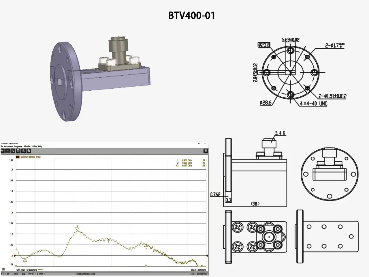 Right-Angle Waveguide-to-Coaxial Adapter