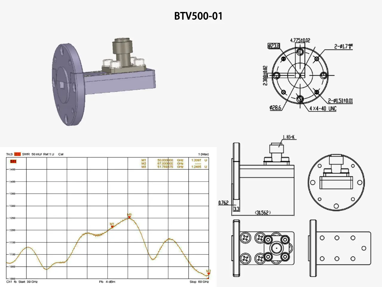 Right-Angle Waveguide-to-Coaxial Adapter