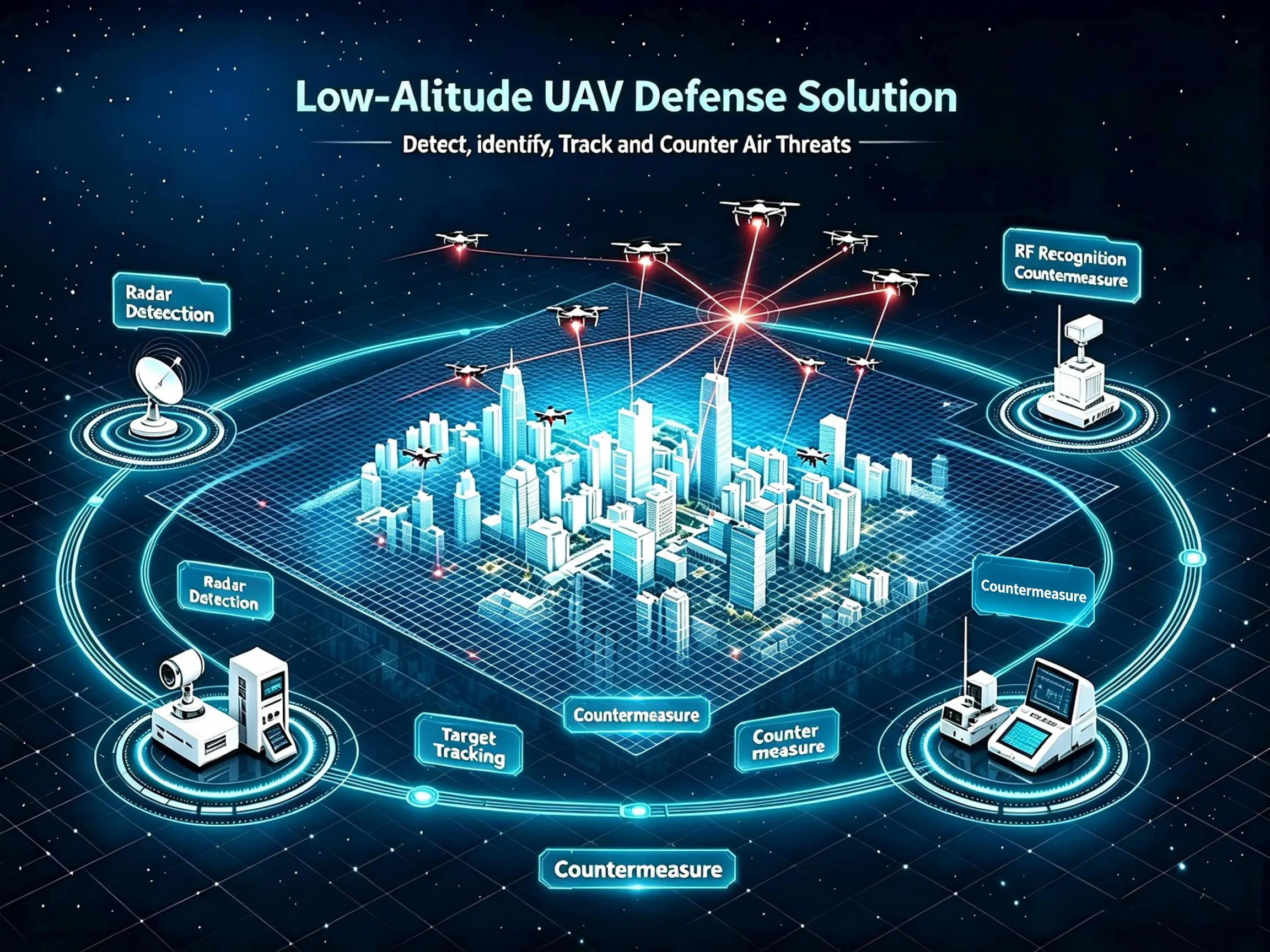 Integrated "Detect–Identify–Counter" Solution for UAV Threats